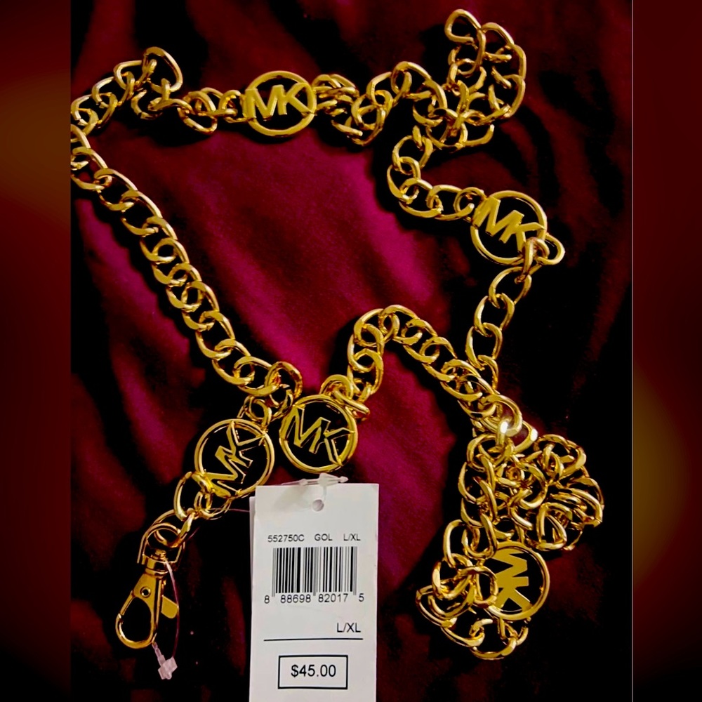 Michael Kors metal chain - gold belt L/XL